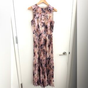 Jason Wu Floral Pleated Sheath Maxi Dress